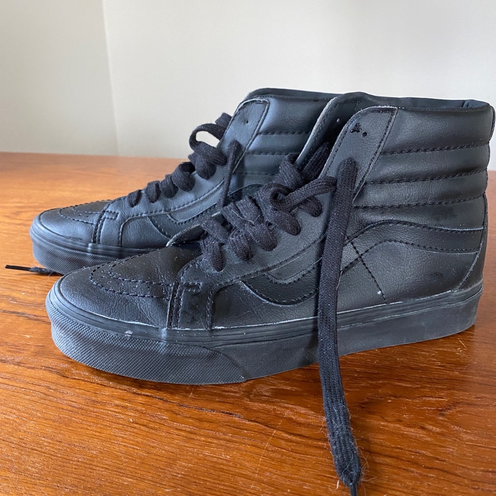 Vans Sk8 Hi Classic Leather Monotone